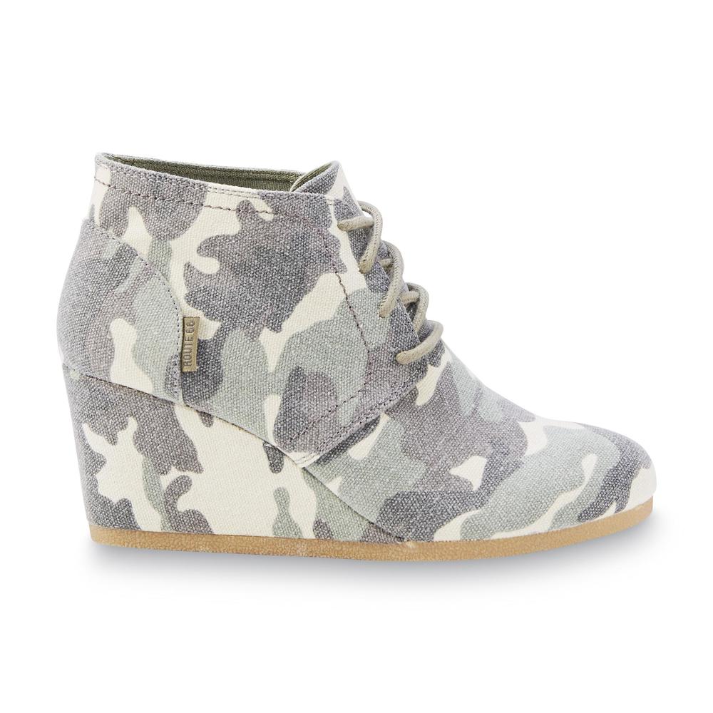 Route 66 Women's Emerson Camouflage Wedge Bootie