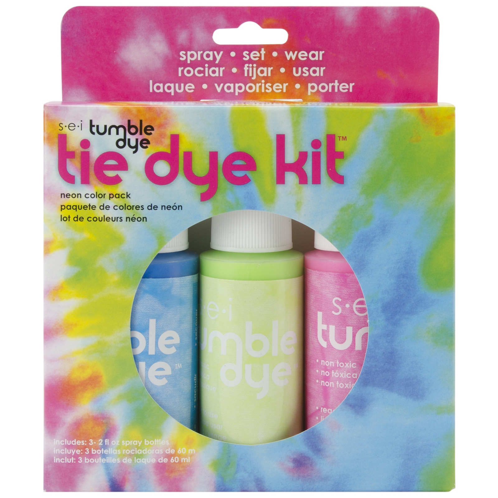 SEI Tumble Dye Craft And Fabric Dye Kit, Neon