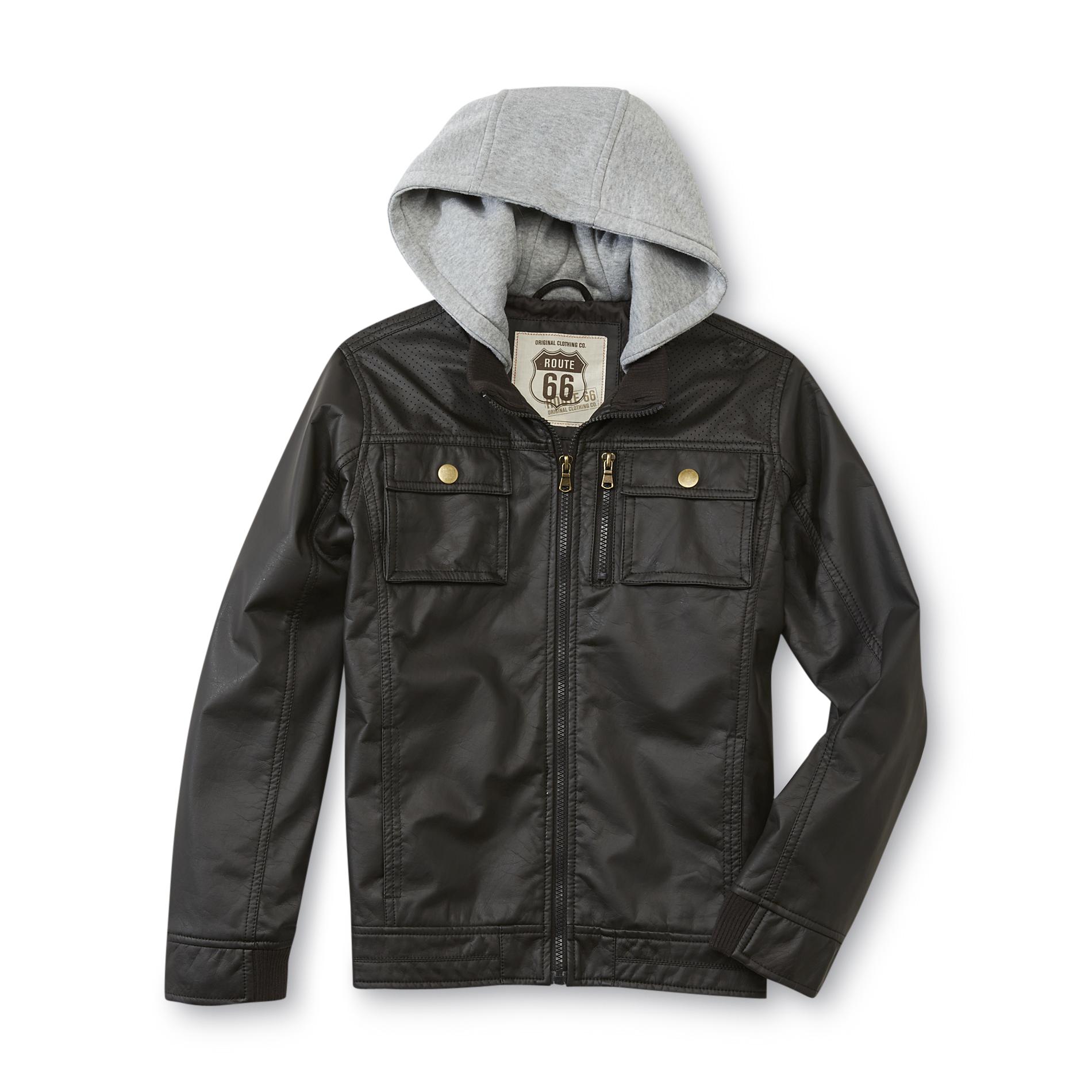 Route 66 Boy's Hooded Bomber Jacket