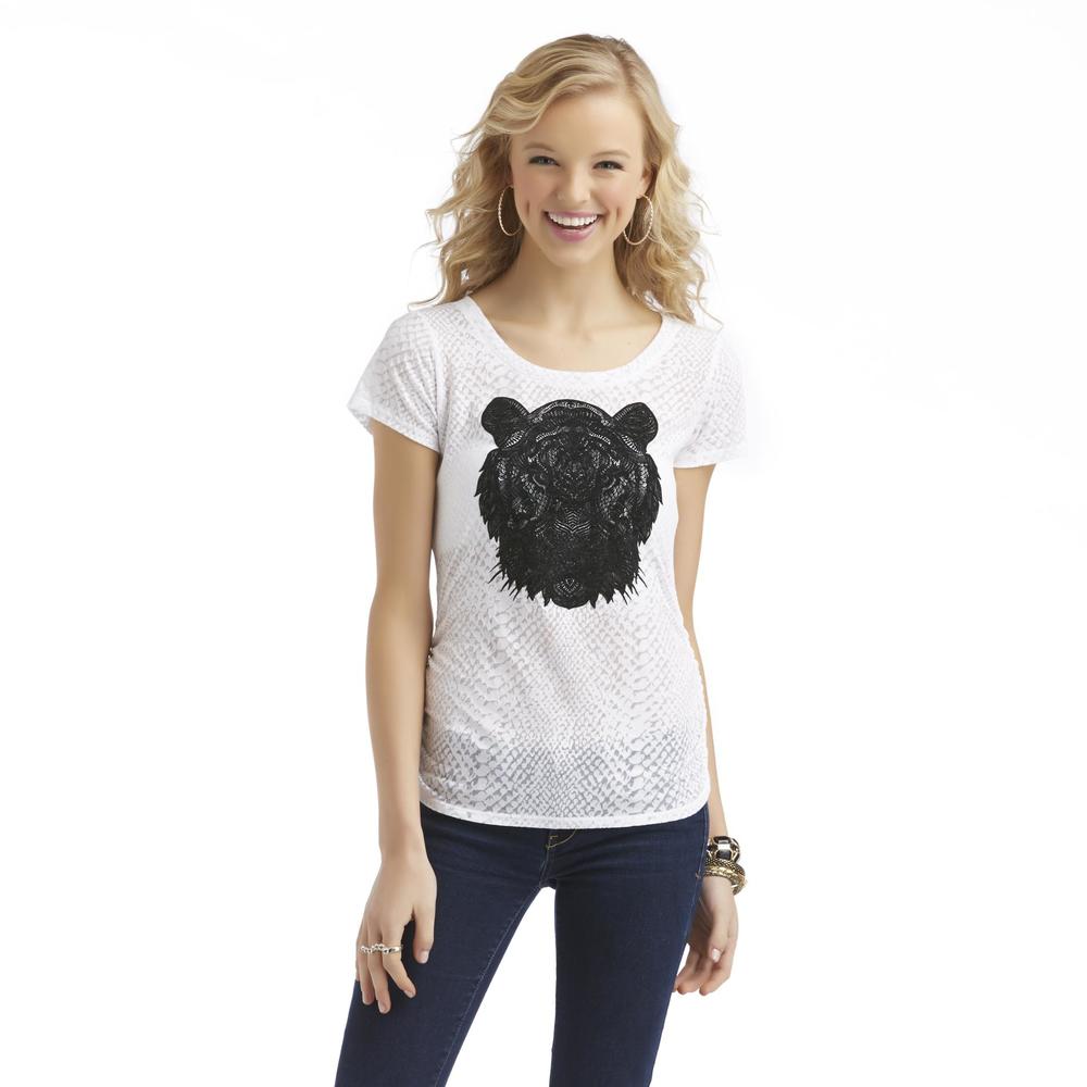 Southpole Junior's Graphic T-Shirt - Tiger