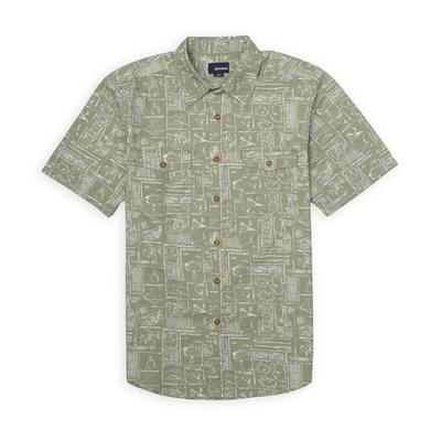 Basic Editions Men's Big & Tall Short-Sleeve Button-Front Shirt - Tribal