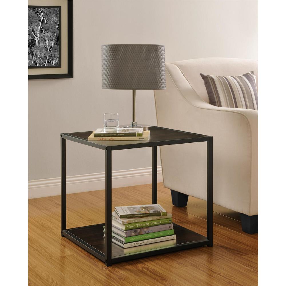 Dorel Canton End Table with Metal Frame  Multiple Colors