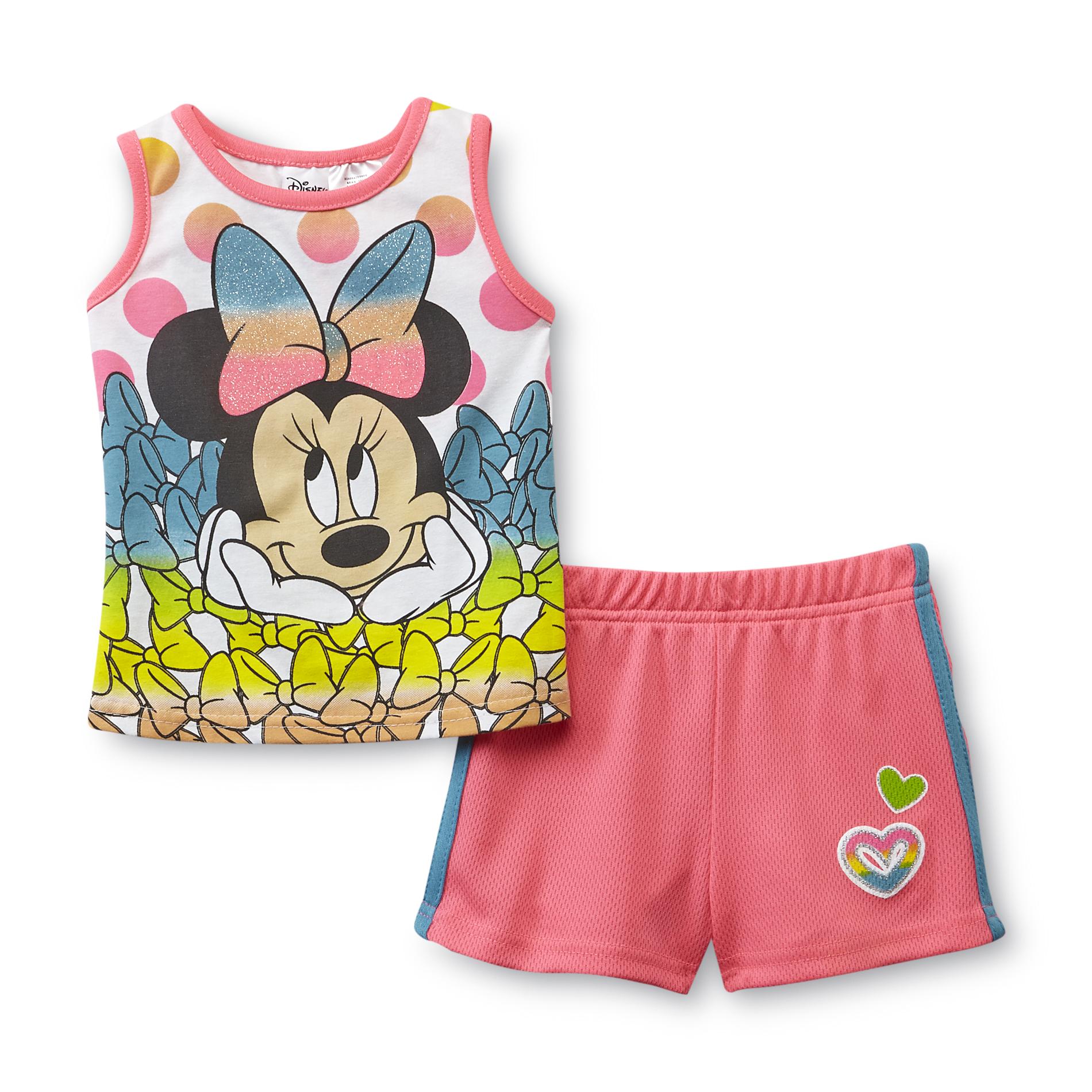 Disney Minnie Mouse Infant & Toddler Girl's Tank Top & Mesh Shorts