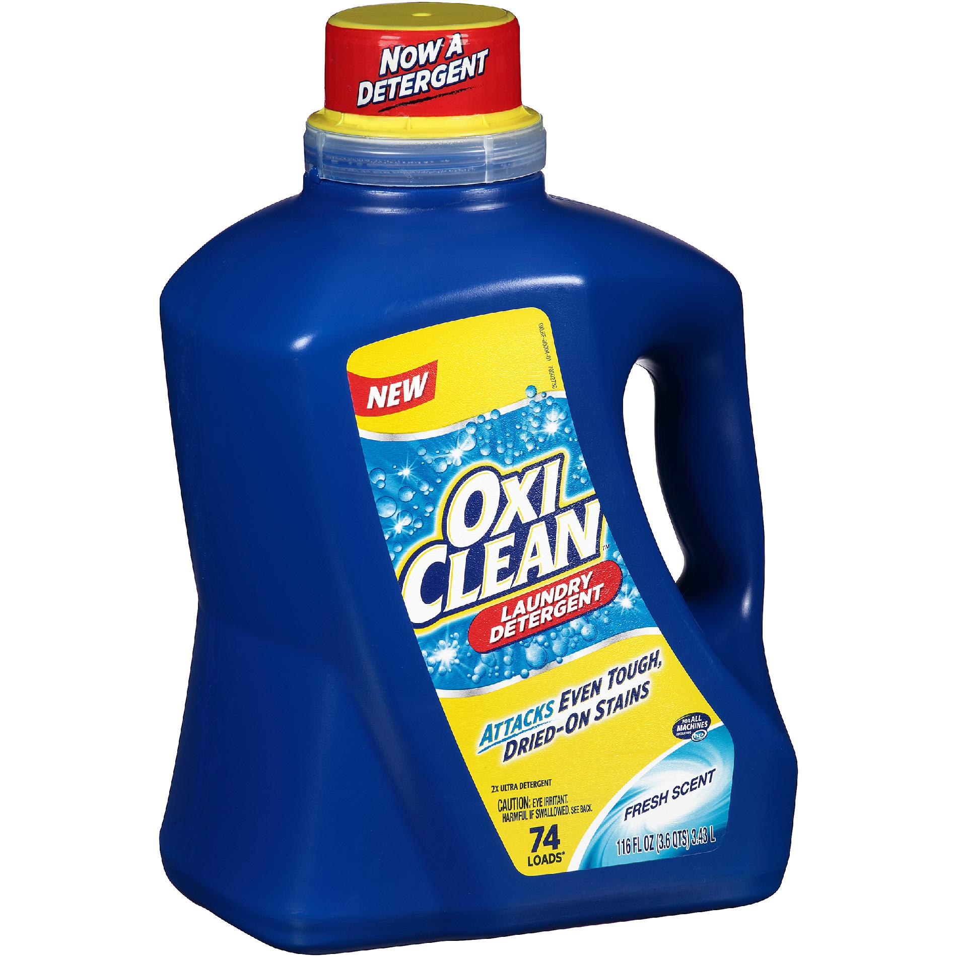 oxiclean Laundry Detergent, Fresh Scent 2x Ultra, 74 Loads, 116 fl oz (3.6 qts) 3.43 L.