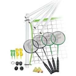 Franklin Sports Badminton Set - Portable Badminton Set - Adult and Kids Badminton Net - Perfect Backyard/Lawn Game - Includes 4 