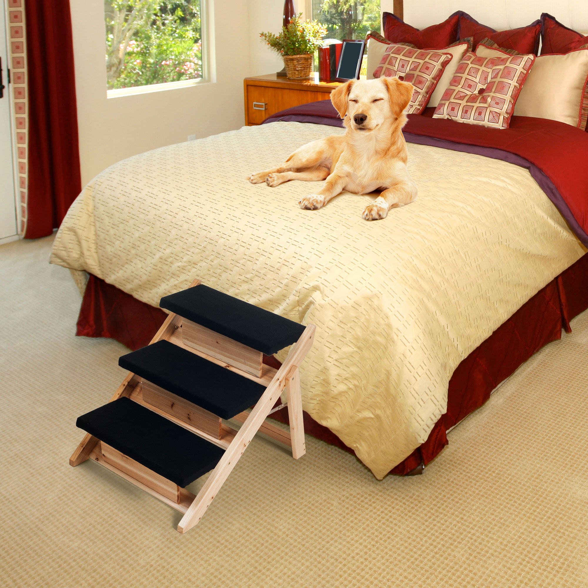 PAW Folding 2-in-1 Pet Ramp & Stairs for Dogs and Cats