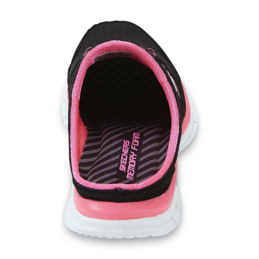 Skechers Women's Glider Black/Pink Athletic Mule