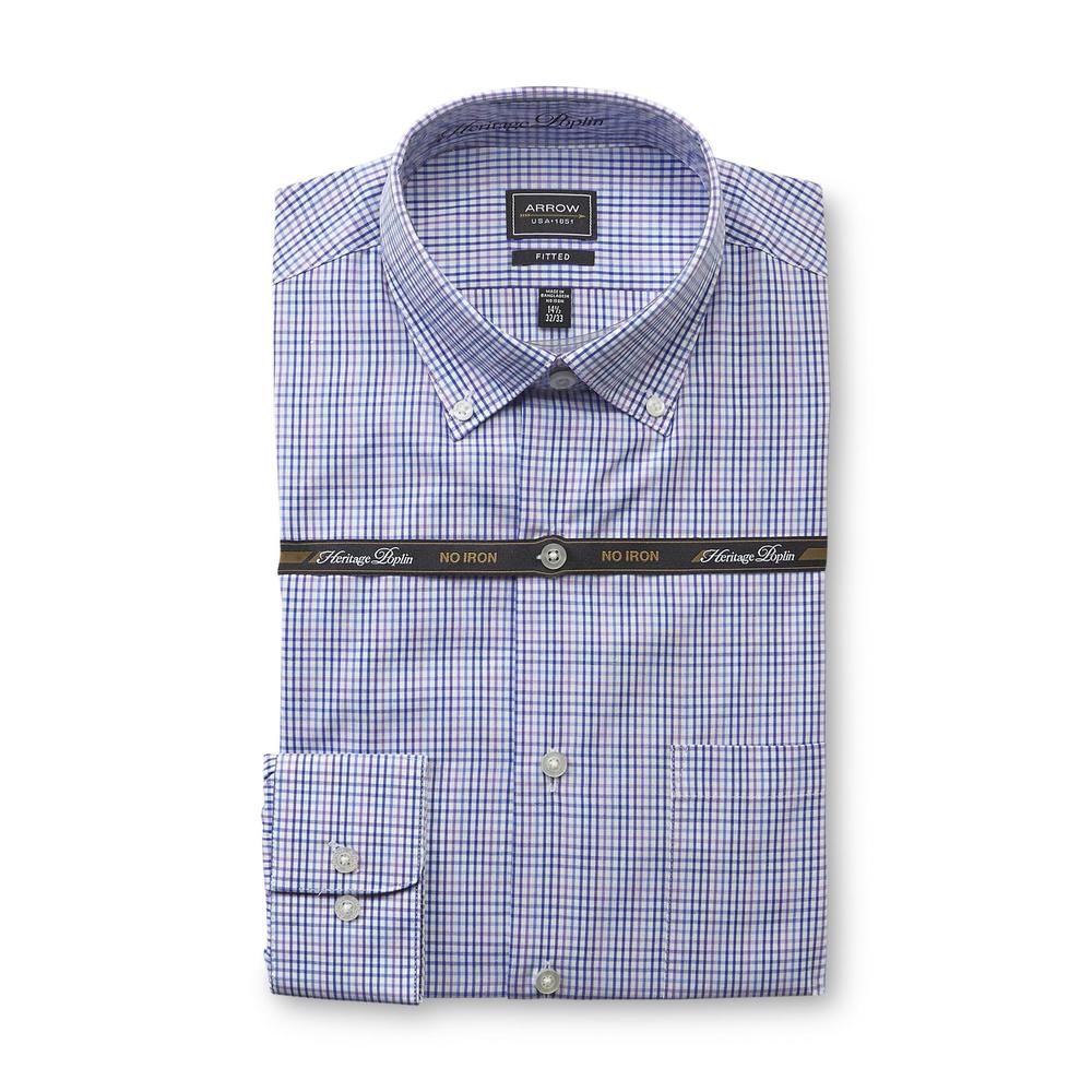 Arrow Men's Fitted Long-Sleeve Shirt - Checked