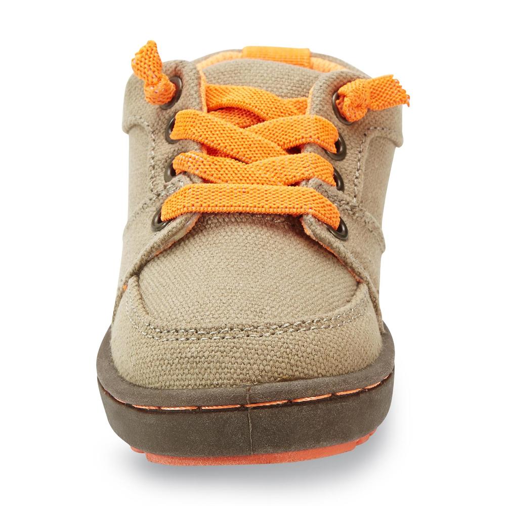 OshKosh Toddler Boy's Thomas Khaki/Orange Canvas Shoe