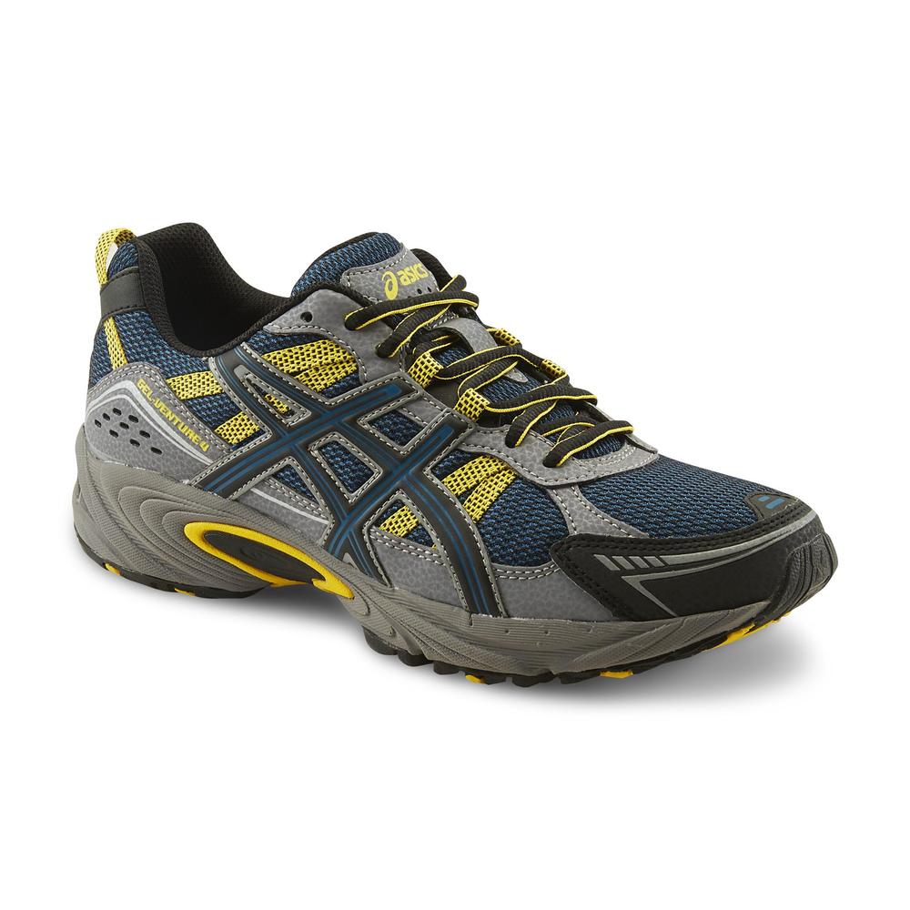 ASICS Men's GEL-Venture 4 Trail Grey/Yellow Running Shoe