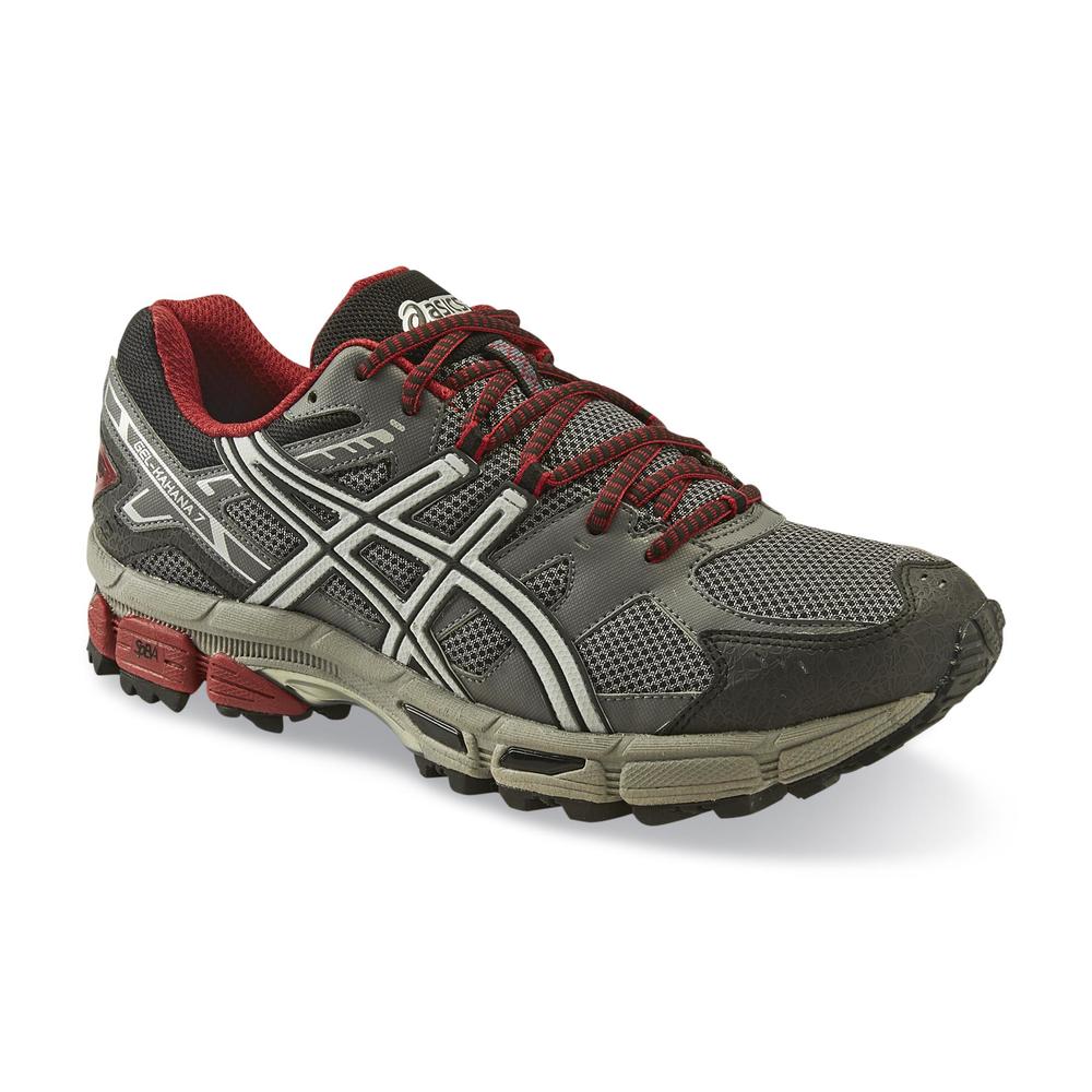 ASICS Men's GEL-Kahana 7 Trail Running Athletic Shoe Wide - Titanium/Lightening/Red
