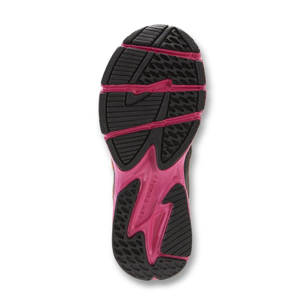 New Balance Girl's 513 Lace Athletic Shoe - Black/Neon Pink