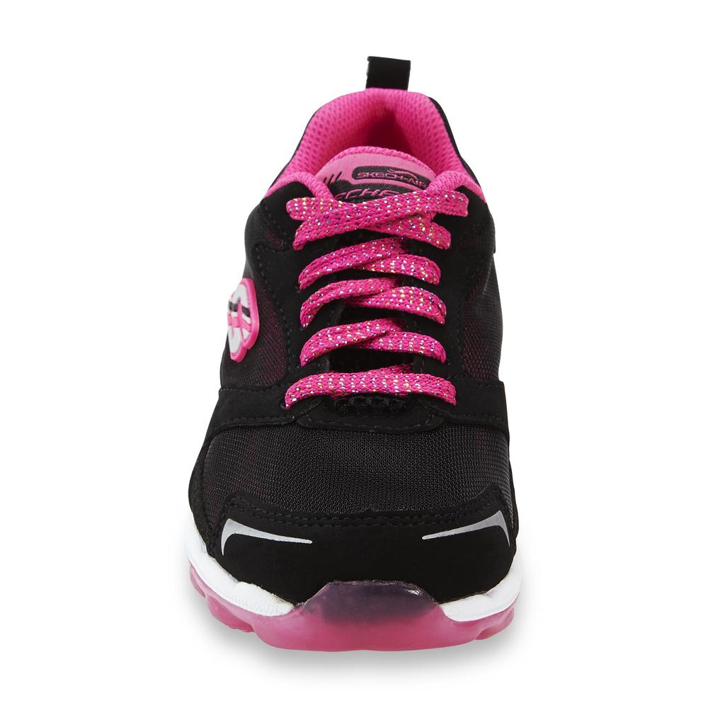 Skechers Girl's Bizzy Bounce Athletic Shoe - Black/Pink