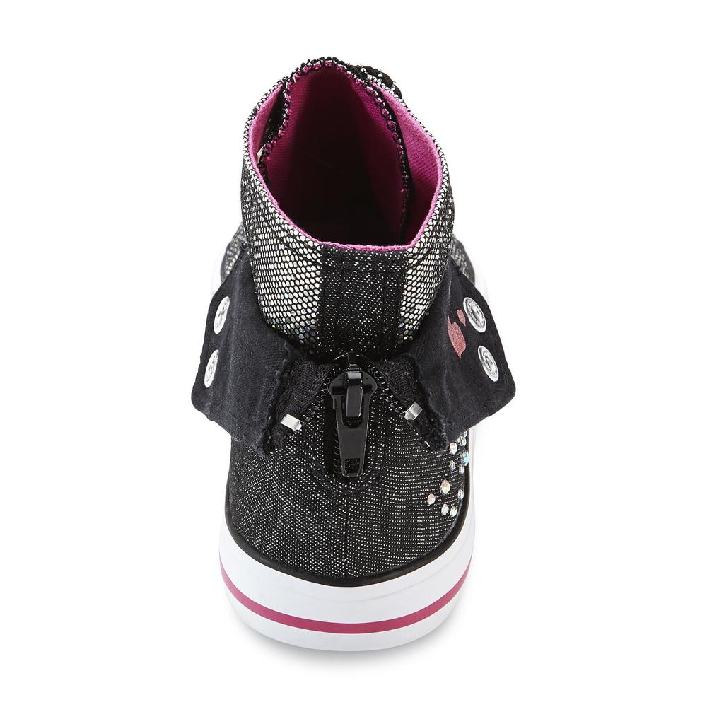 Bongo Girl's Leila Black/Silver/PinkCanvas Fashion Sneaker