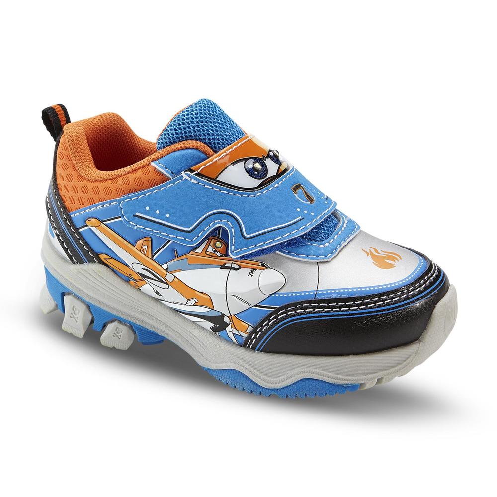Disney Toddler Boy's Planes Light Up Athletic Shoe - Blue/Orange