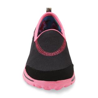 skechers go walk black pink