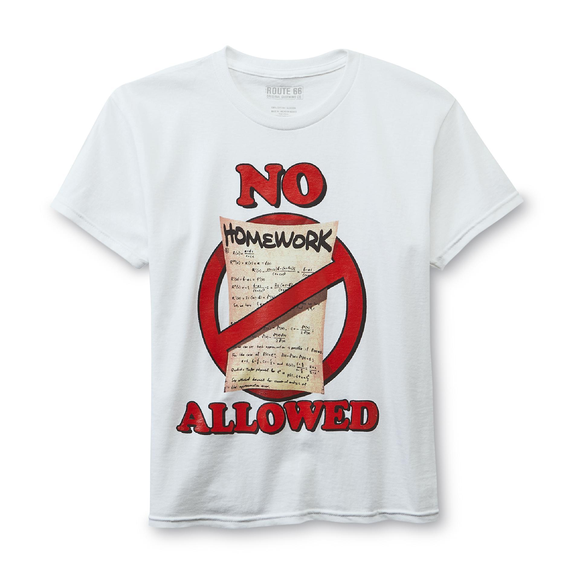 Route 66 Boy's Graphic T-Shirt - No Homework Allowed