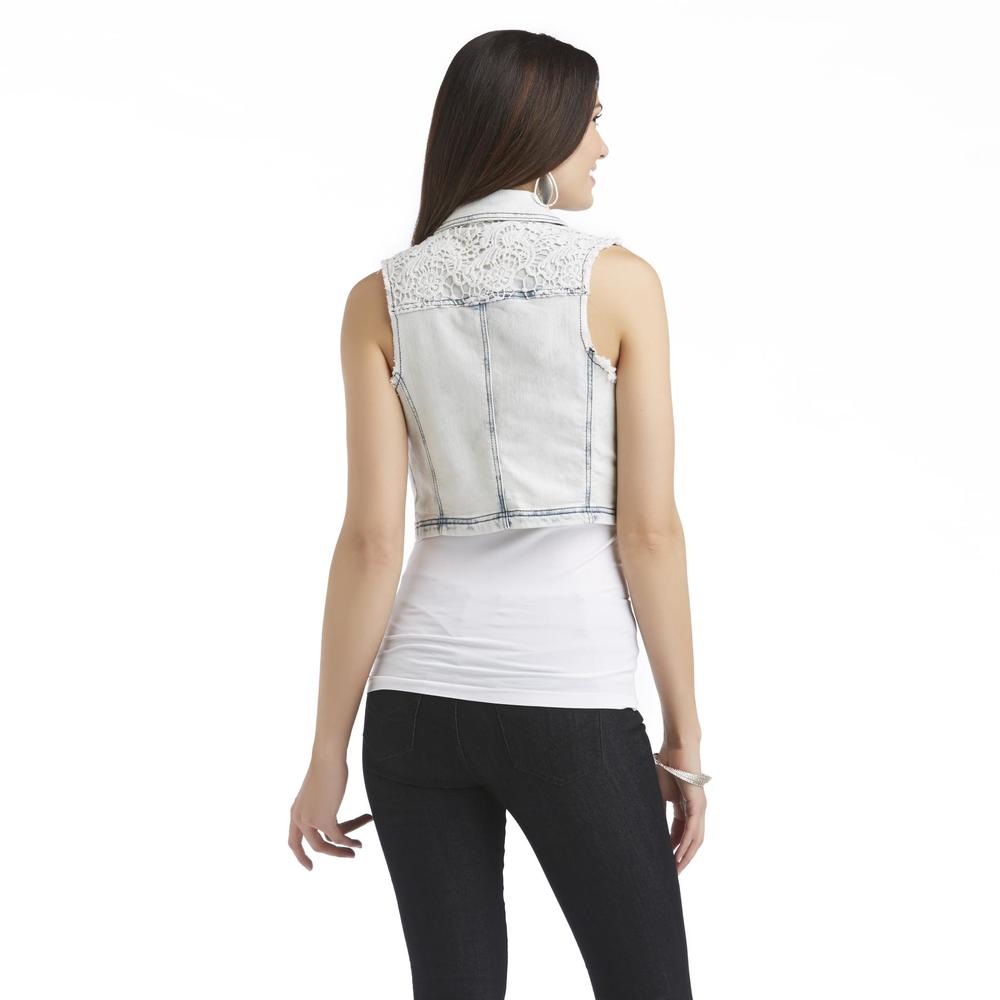 Kelly Renee Women's Button Front Denim Vest