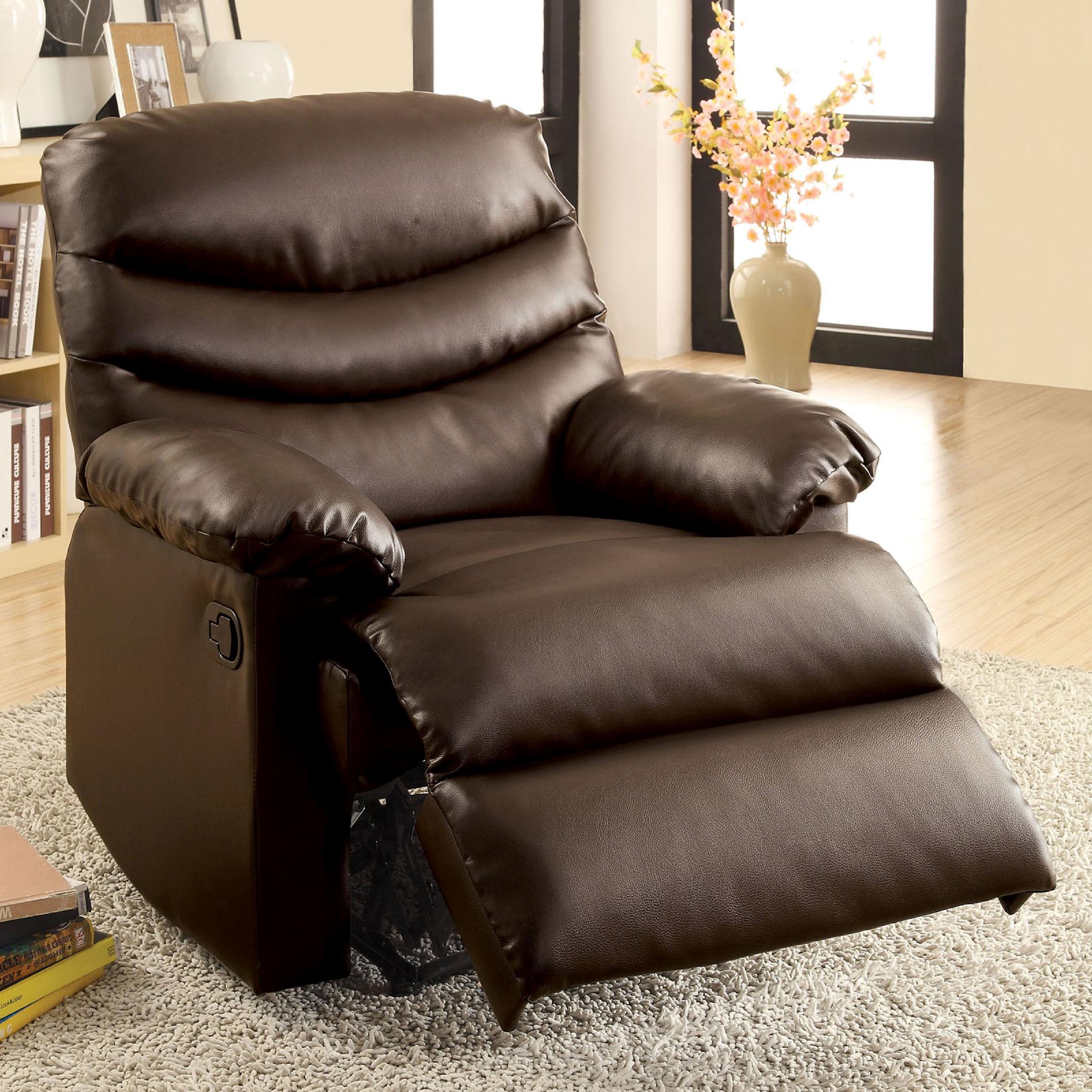Venetian Worldwide Pleasant Valley Dark Brown Bonded Leather Reclining Chair