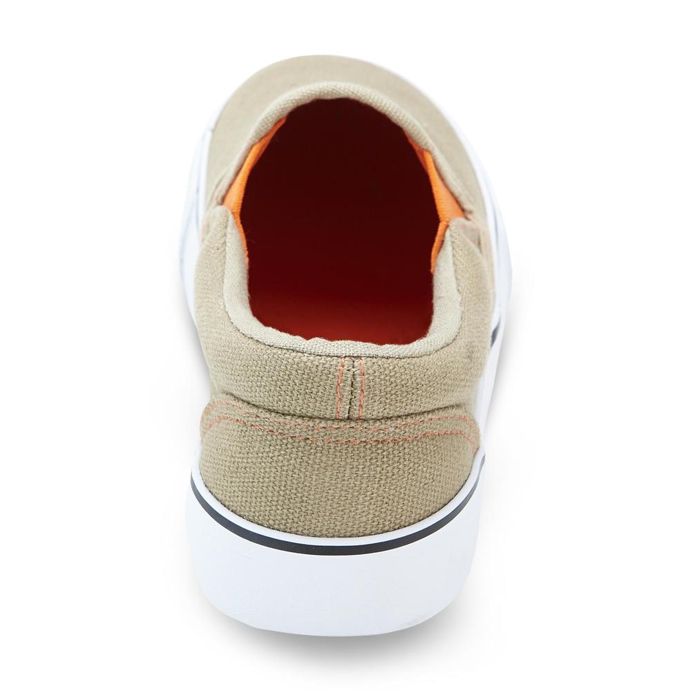 Joe Boxer Boy's Matt Canvas Twin Gore Sneaker - Tan/Orange