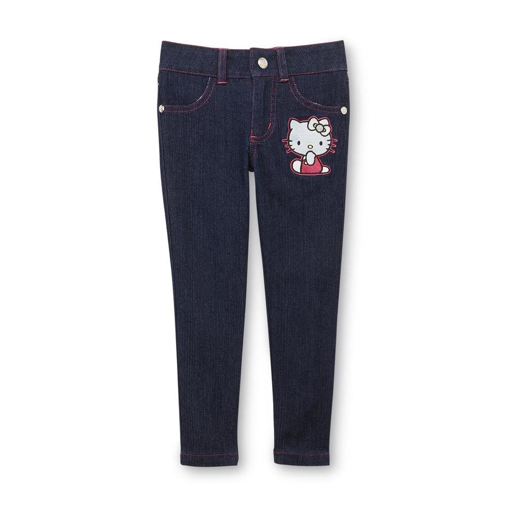 Hello Kitty Toddler Girl's Embroidered Jeans