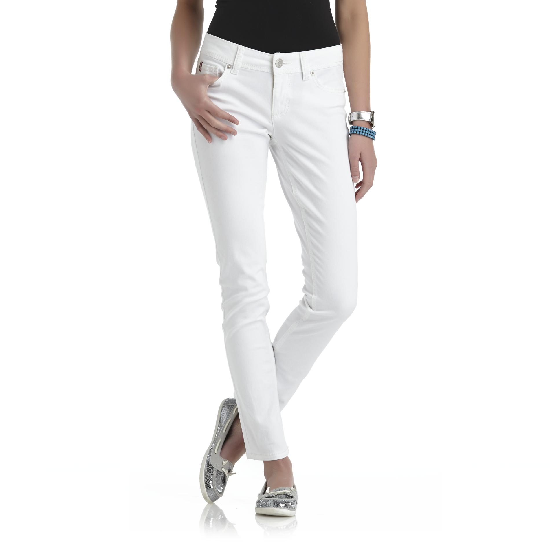 U.S. Polo Assn. Junior's Skinny Jeans - White Denim