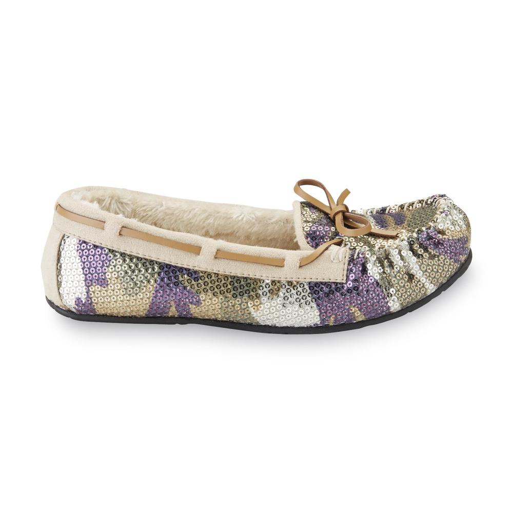 Route 66 Women's Milah Camouflage Sequined Moccasin Slipper