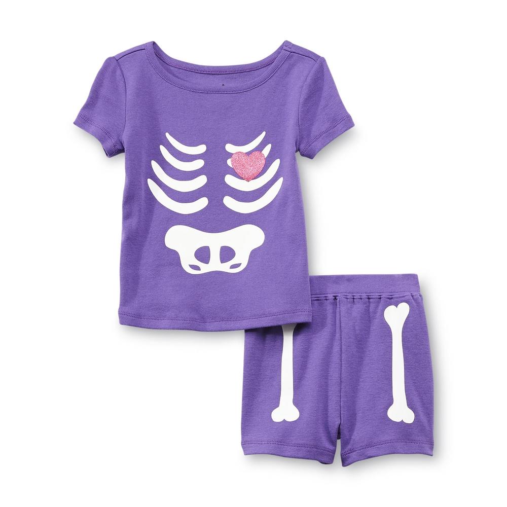 Joe Boxer Infant & Toddler Girl's 2-Pairs Pajamas - Skeletons
