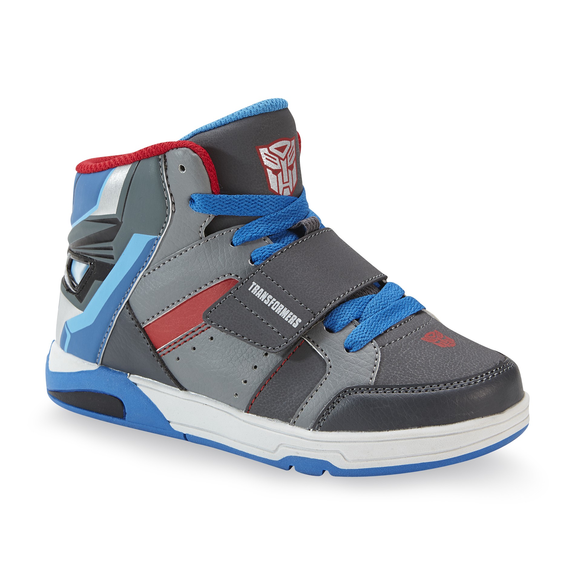 Transformers  Boy's Light-Up High-Top Optimus Prime - Silver/Blue/Red