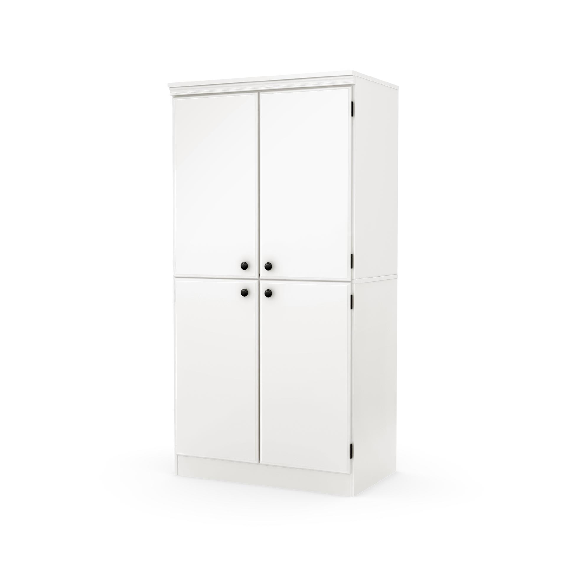 South Shore Morgan 4 Door Storage Cabinet Pure White