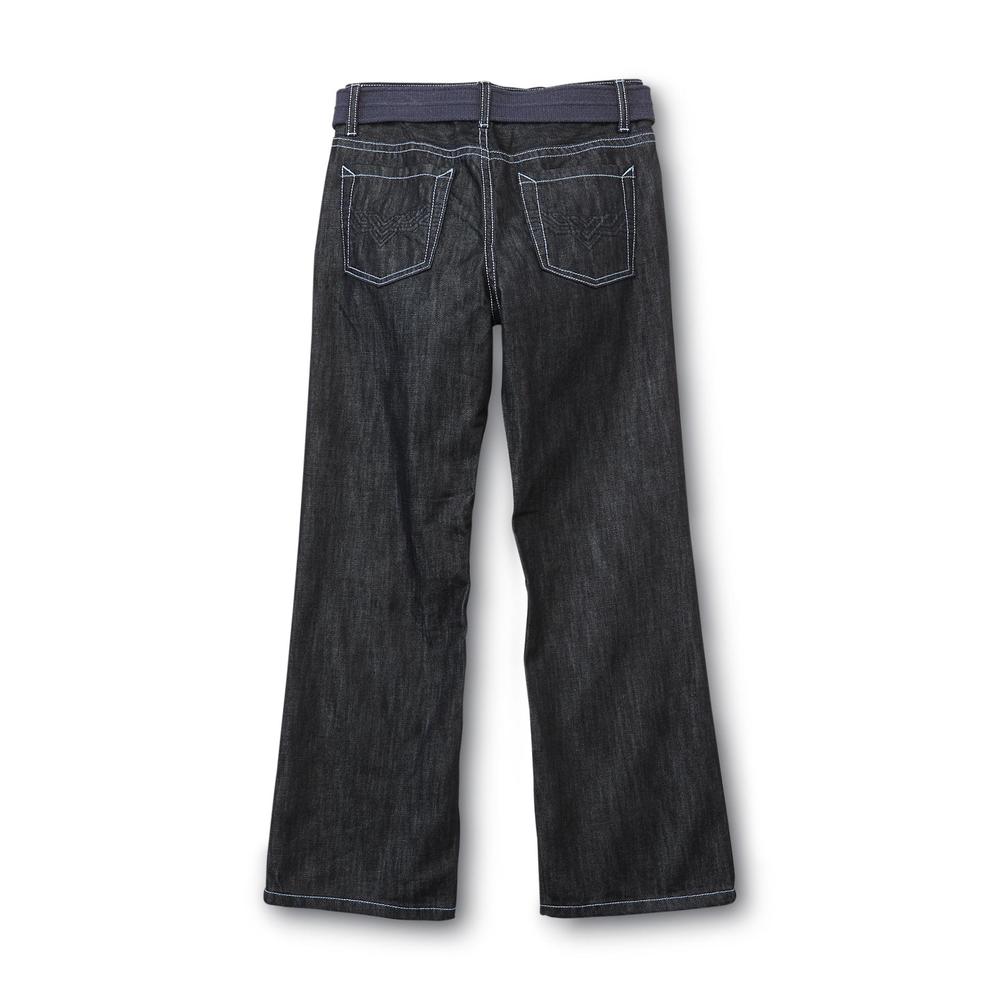 SK2 Boy's Bootcut Jeans & Belt - Dark Wash