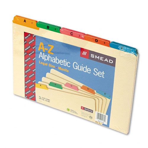 Smead SMD52180 Alphabetic Top Tab Indexed File Guide Set