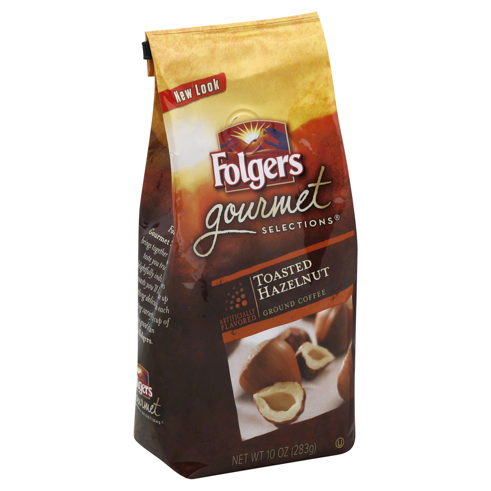 Folgers Gourmet, Toasted Hazelnut Ground Coffee, 10 oz, Size: 10 oz (283 g) Folgers Gourmet, Toasted Hazelnut Ground Coffee, 10 oz, Size: 10 oz (283 g)