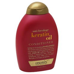 OGX Anti-Breakage + Keratin Oil Fortifying Anti-Frizz Conditioner for Damaged Hair & Split Ends, with Keratin Proteins & Argan O