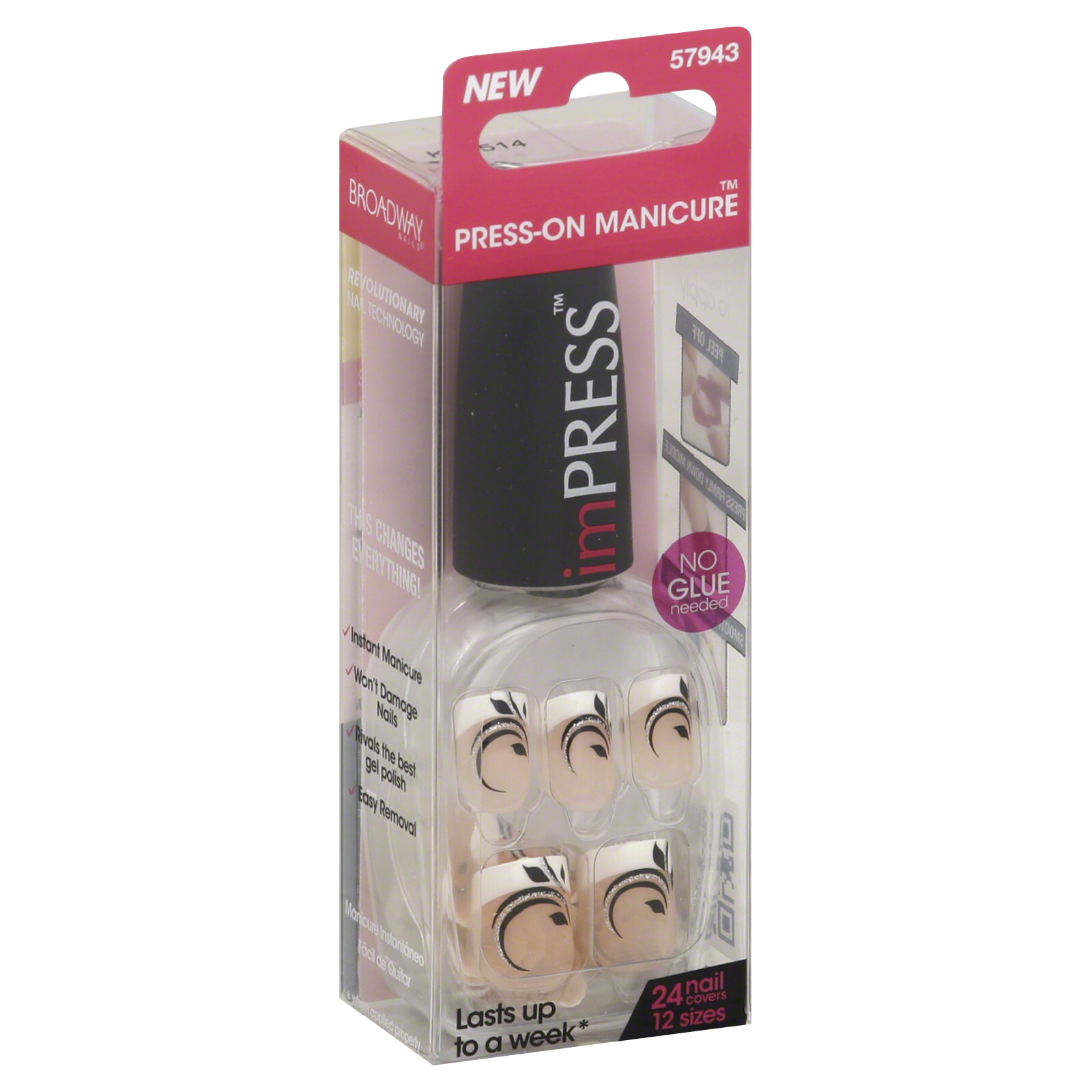 BROADWAY Products Night Fever False Nail, 24 Count, Nude BROADWAY Products Night Fever False Nail, 24 Count, Nude