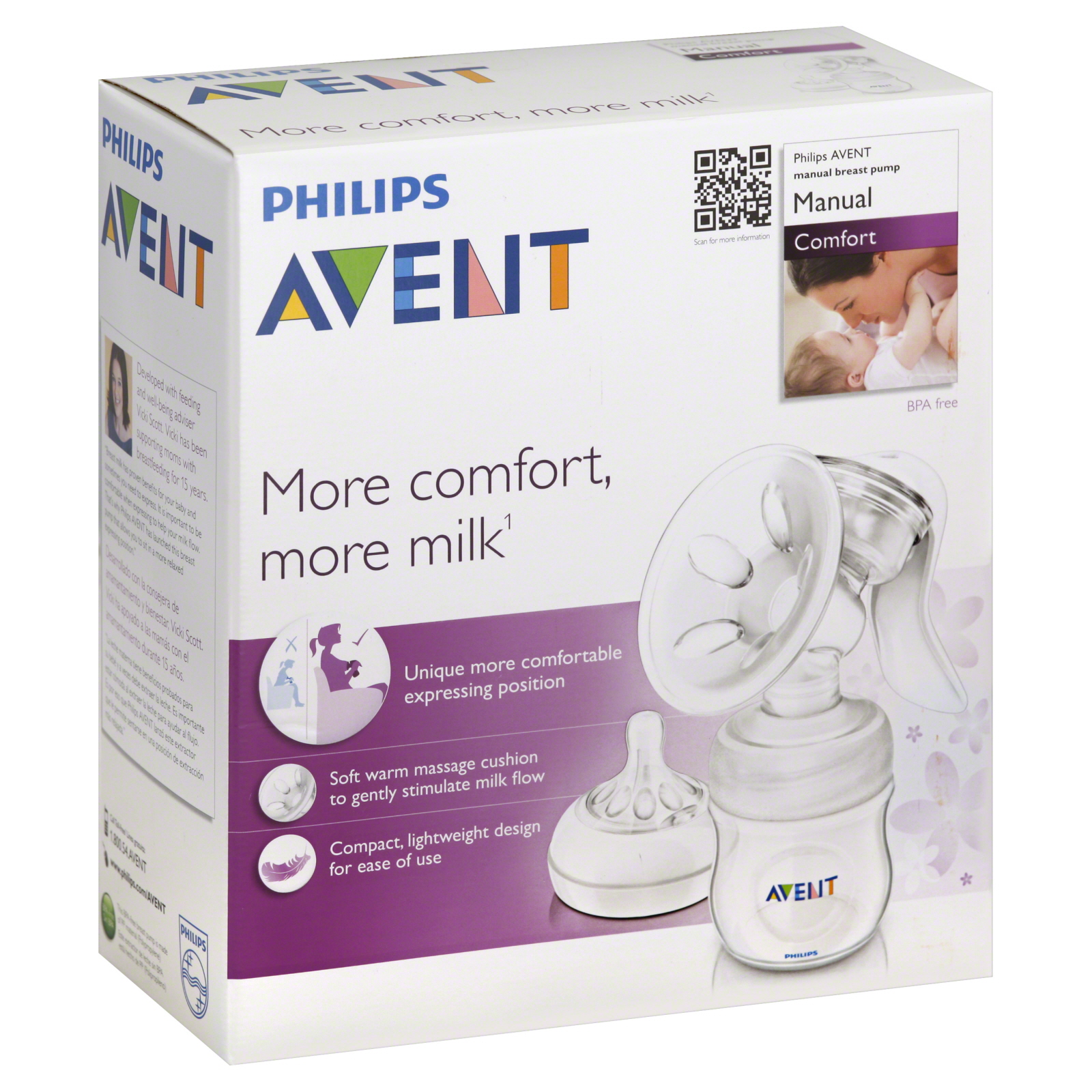  Philips Avent Manual Comfort Breast Pump : Manual Breast  Feeding Pumps : Baby