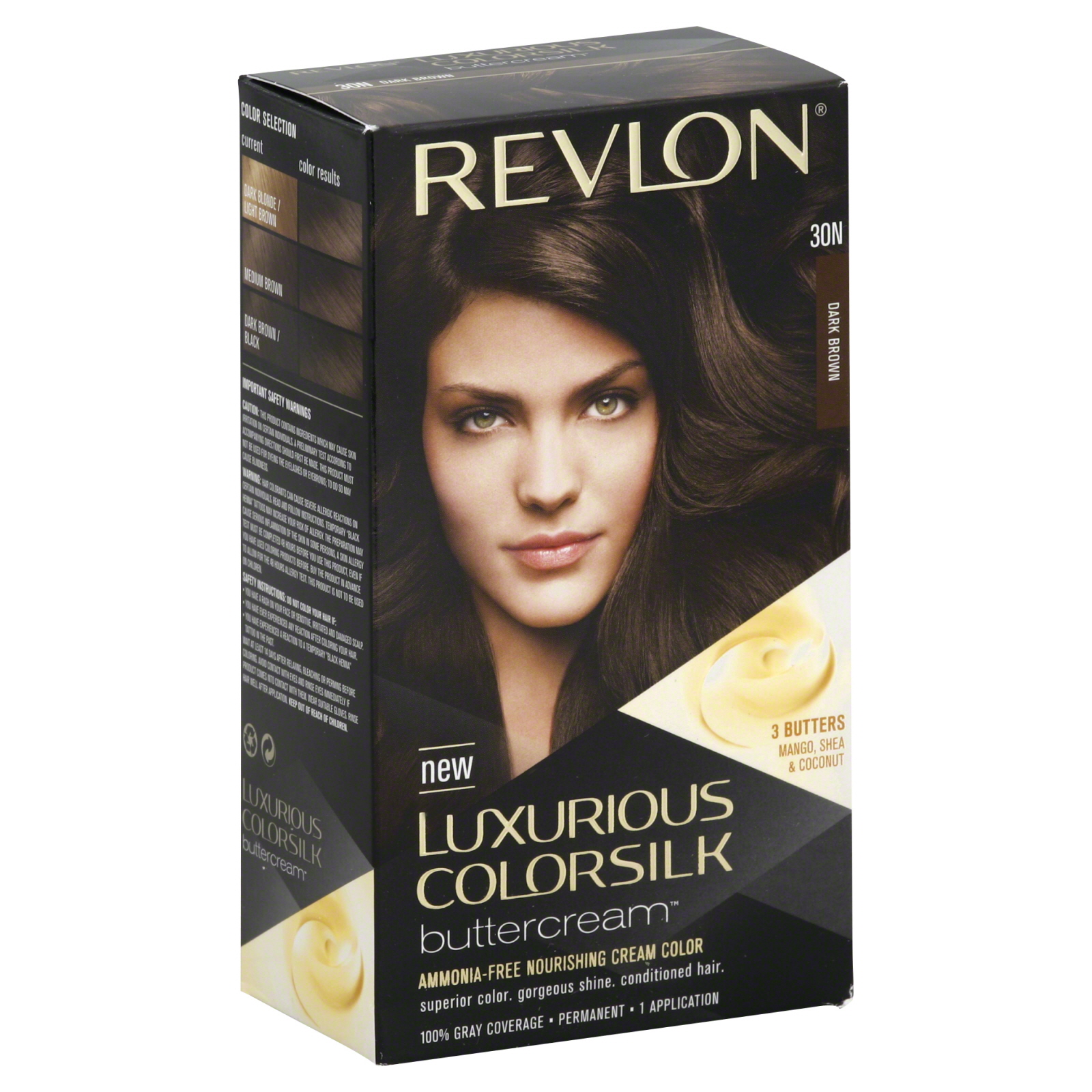 Revlon Luxurious Colorsilk Buttercream Permanent Color, Dark Brown