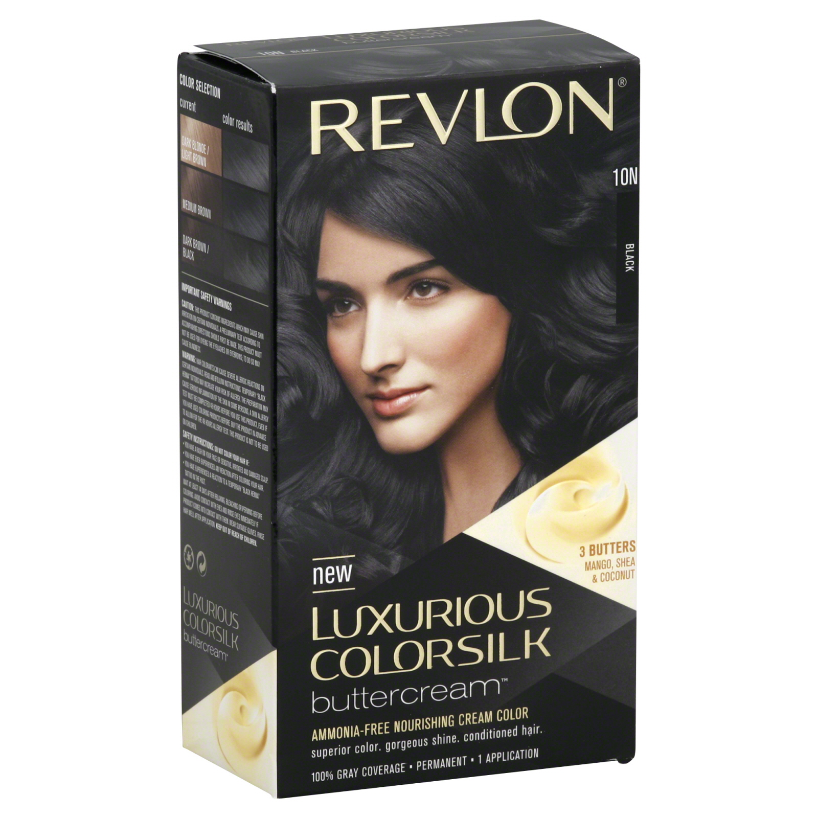 Revlon Luxurious Colorsilk Buttercream Permanent Color, Black