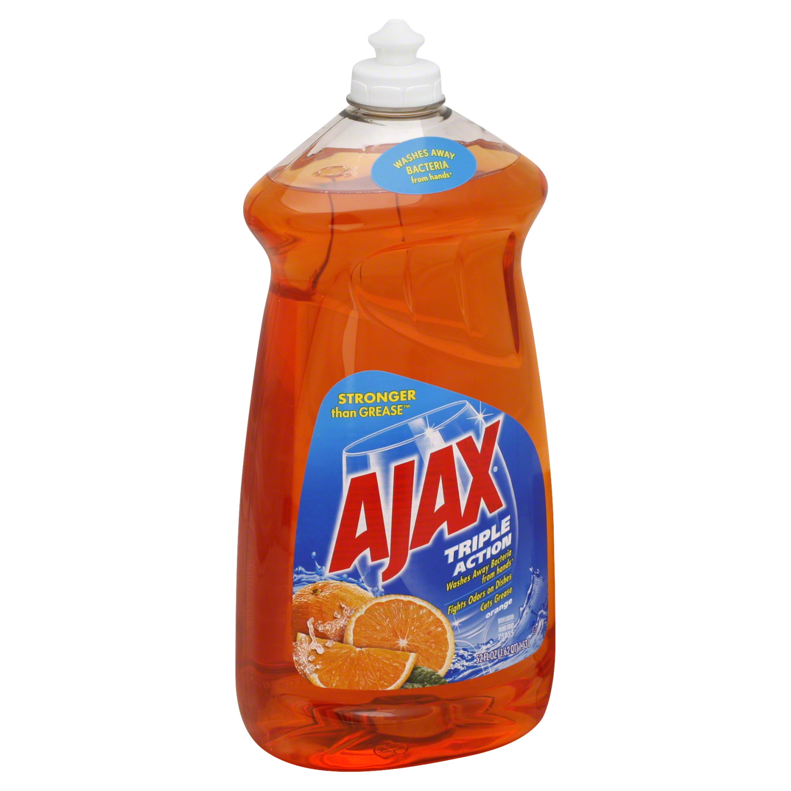 Ajax Triple Action Liquid Dishwashing Detergent/Hand Soap, Orange 52 oz.
