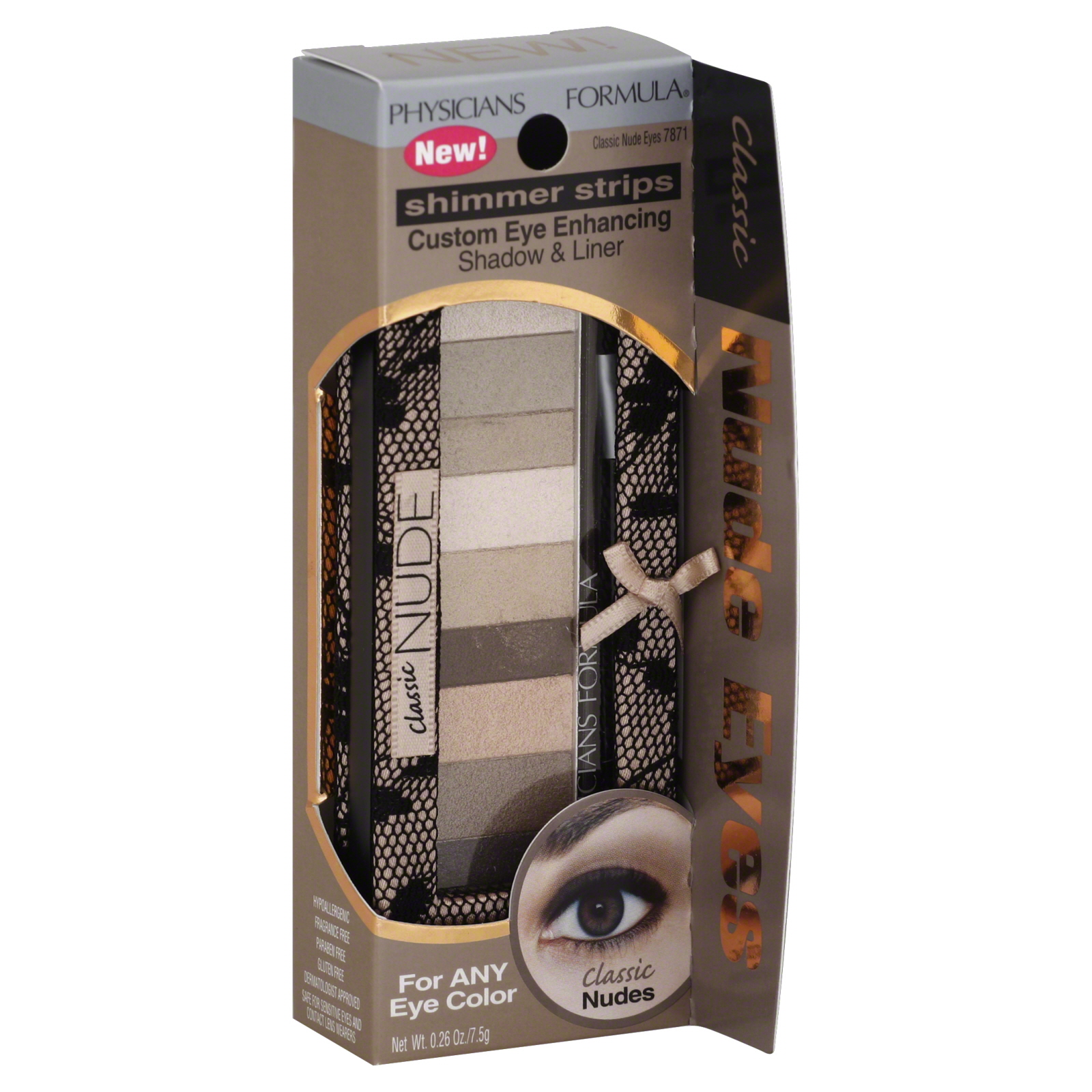 Physicians Formula Shimmer Strips Custom Eye Enhancing Eye Shadow Classic Nudes 0.26 oz