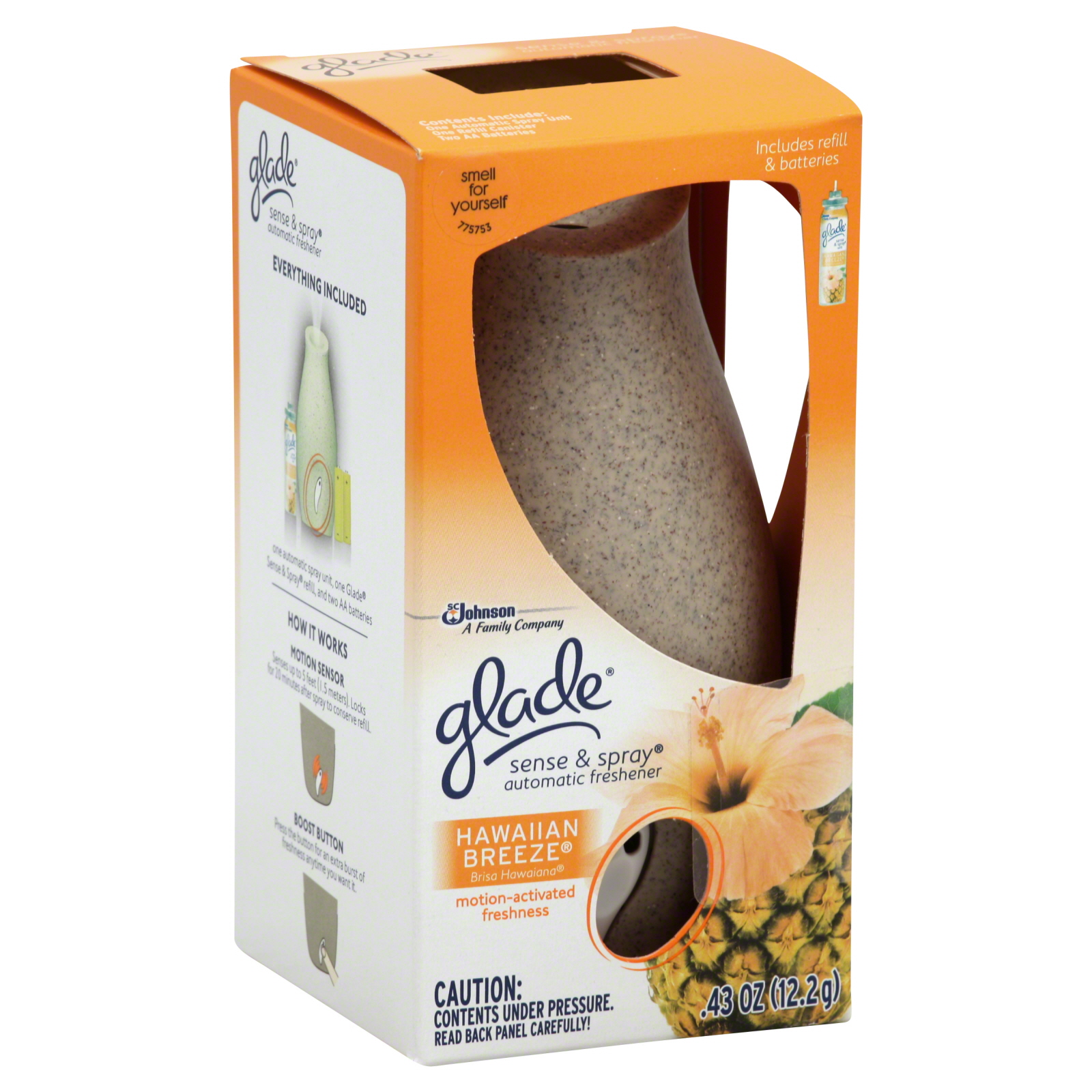 Glade Sense & Spray Automatic Freshener, Hawaiian Breeze 0.43 oz (12.2 g) Glade Sense & Spray Automatic Freshener, Hawaiian Breeze 0.43 oz (12.2 g)