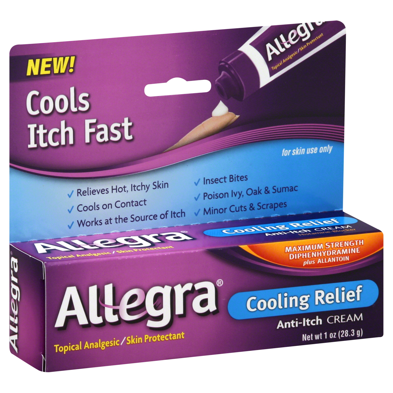 Allegra Cooling Relief Anti-Itch Cream, 1 oz