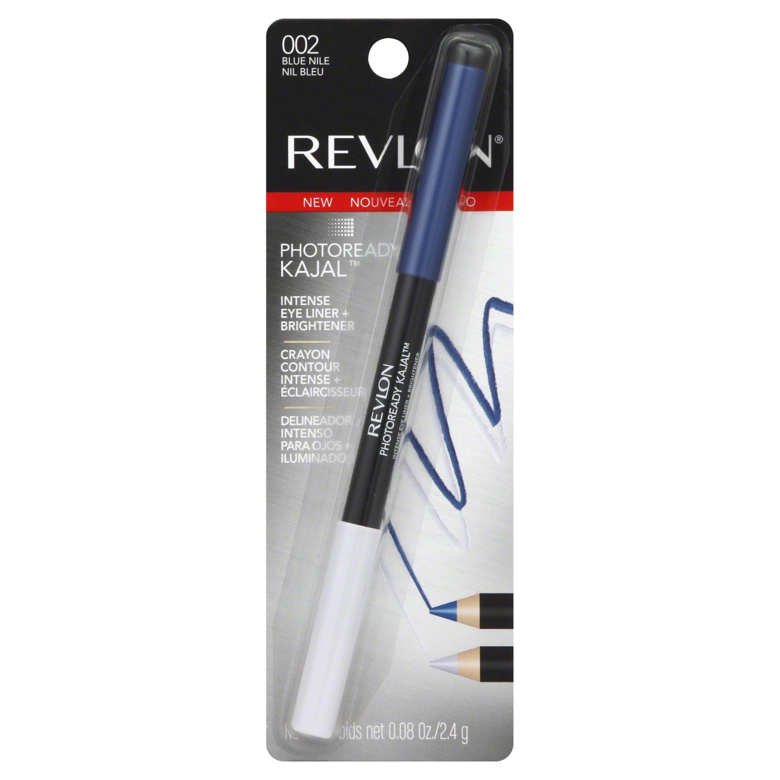 Revlon Photoready Kajal Intense Eye Liner + Brightener, Blue Nile, 0.08 oz