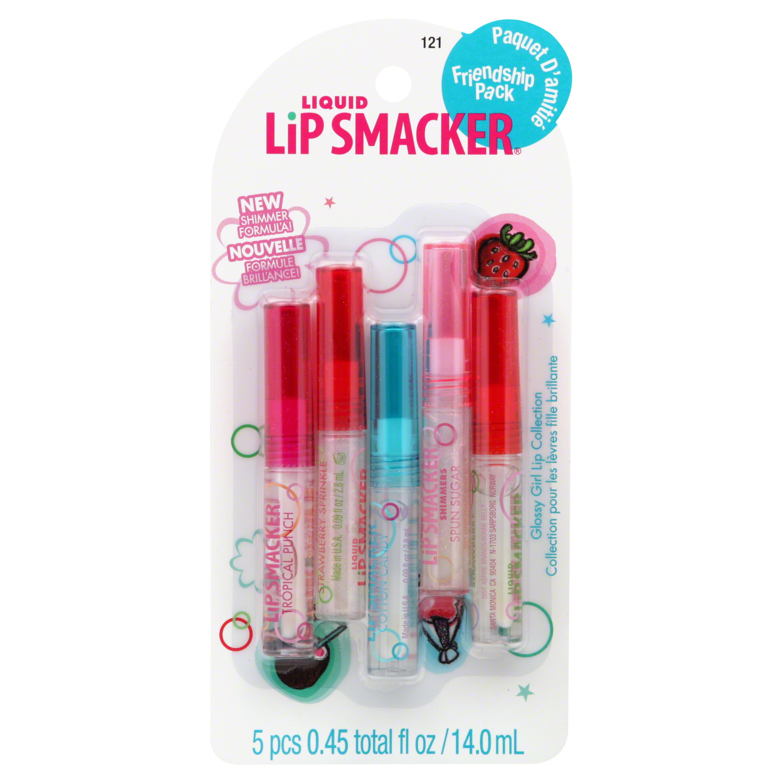 Lip Smacker, Liquid , Friendship Pack, 5 Pc [0.45 fl oz (14 ml)]