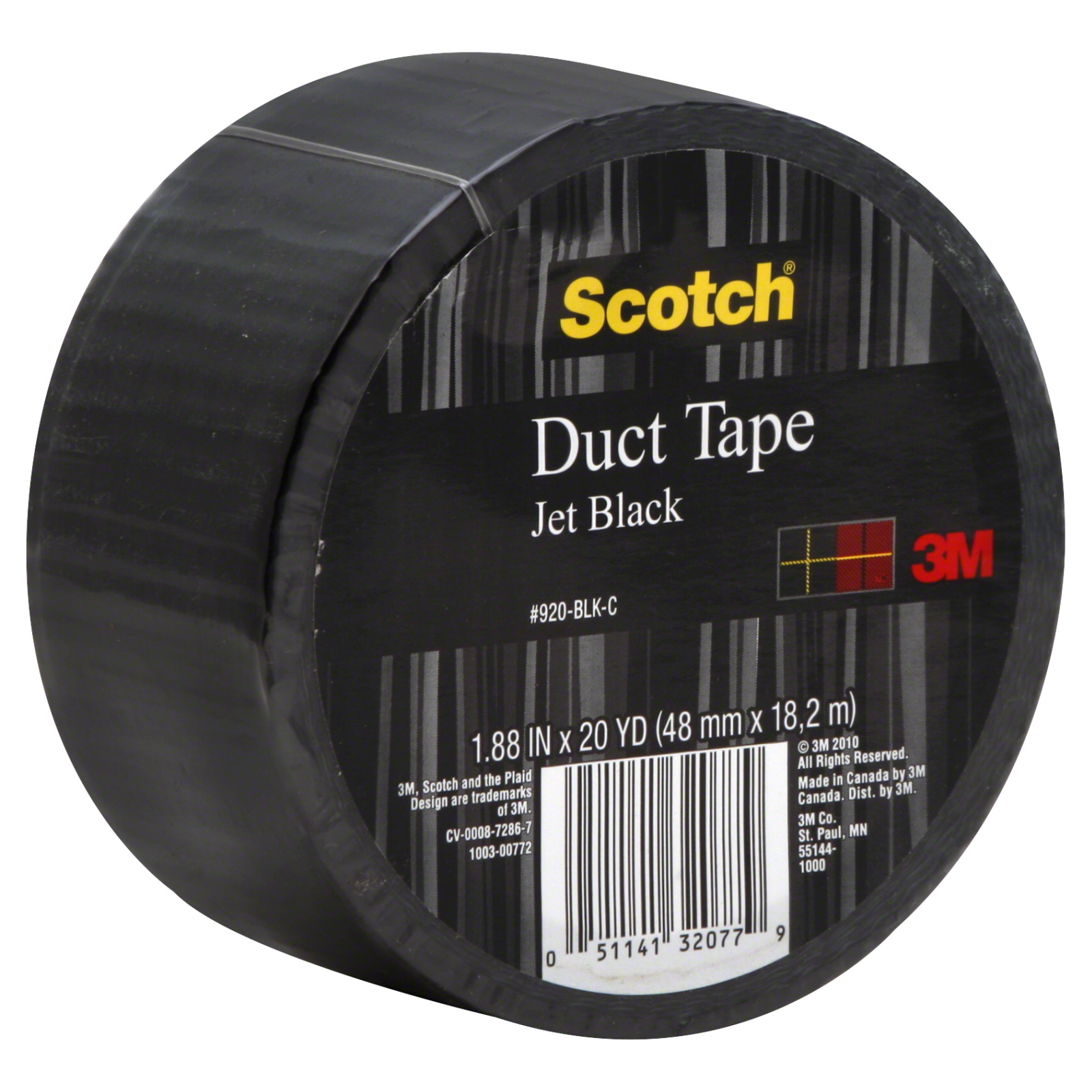 3M Jet Black Duct Tape 1.88" x 20 Yards