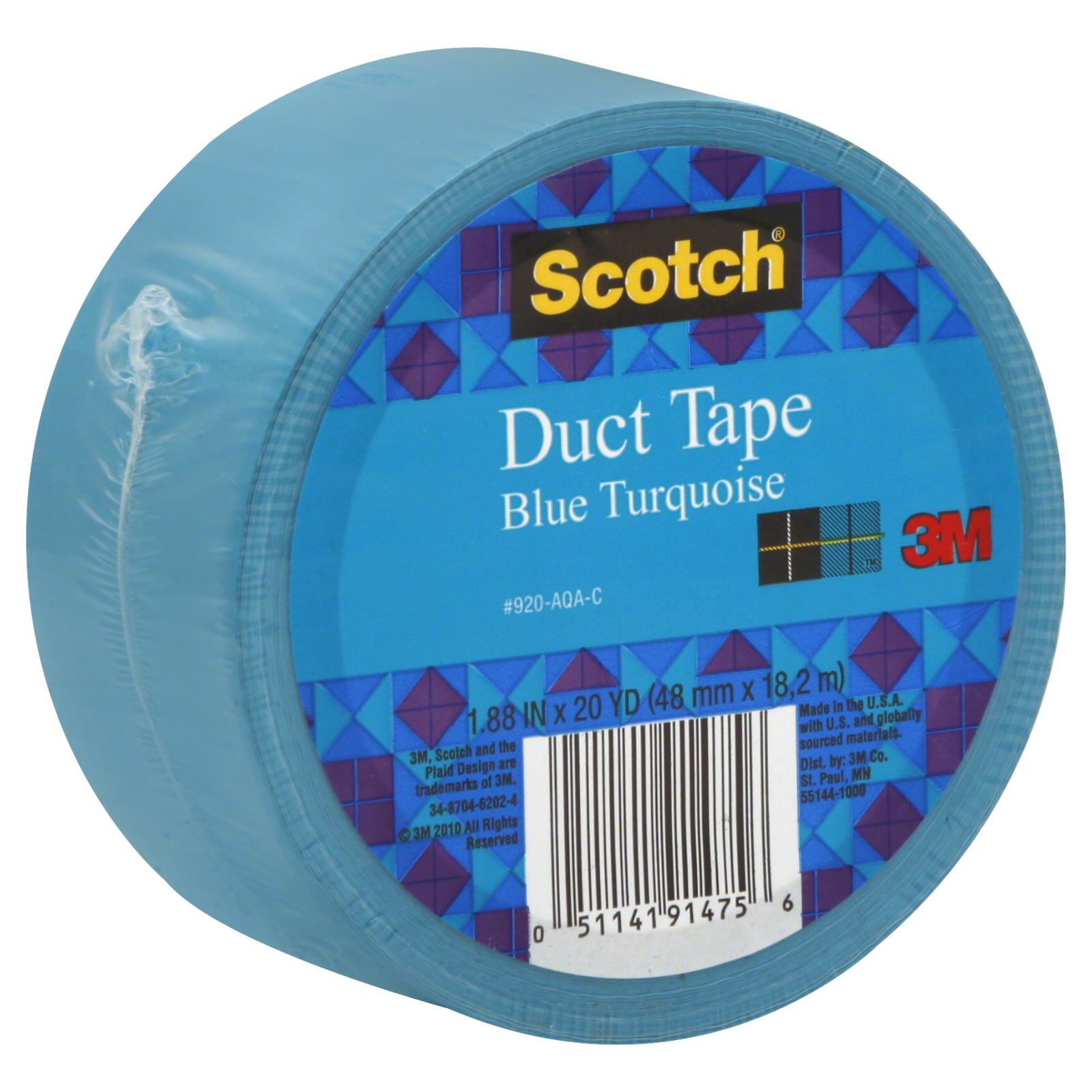 Scotch Duct Tape 920-AQA-C - Aqua Scotch Duct Tape 920-AQA-C - Aqua