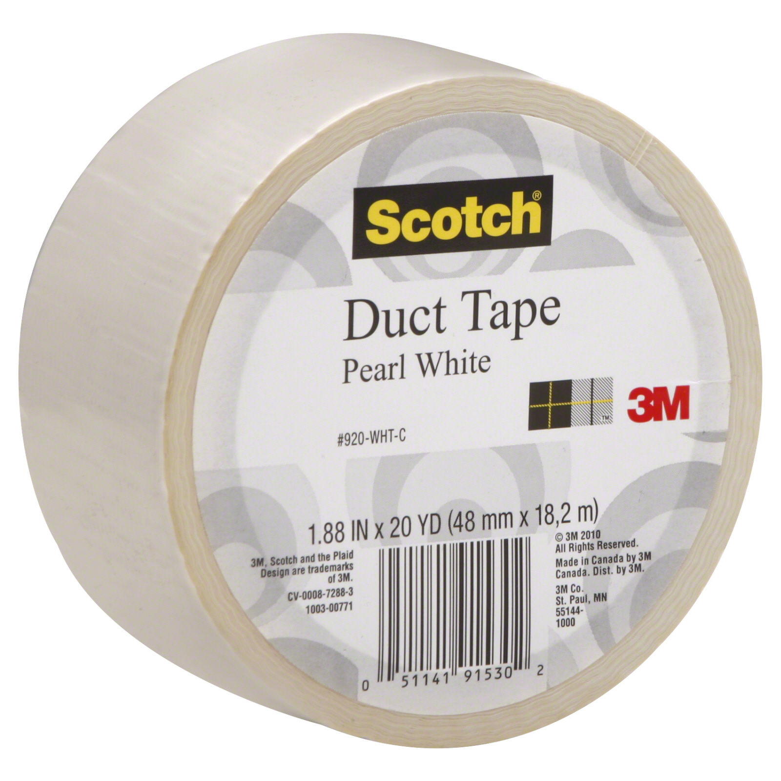 3M Pearl White Duct Tape 1.88" x 20 Yards Shop Your Way Online