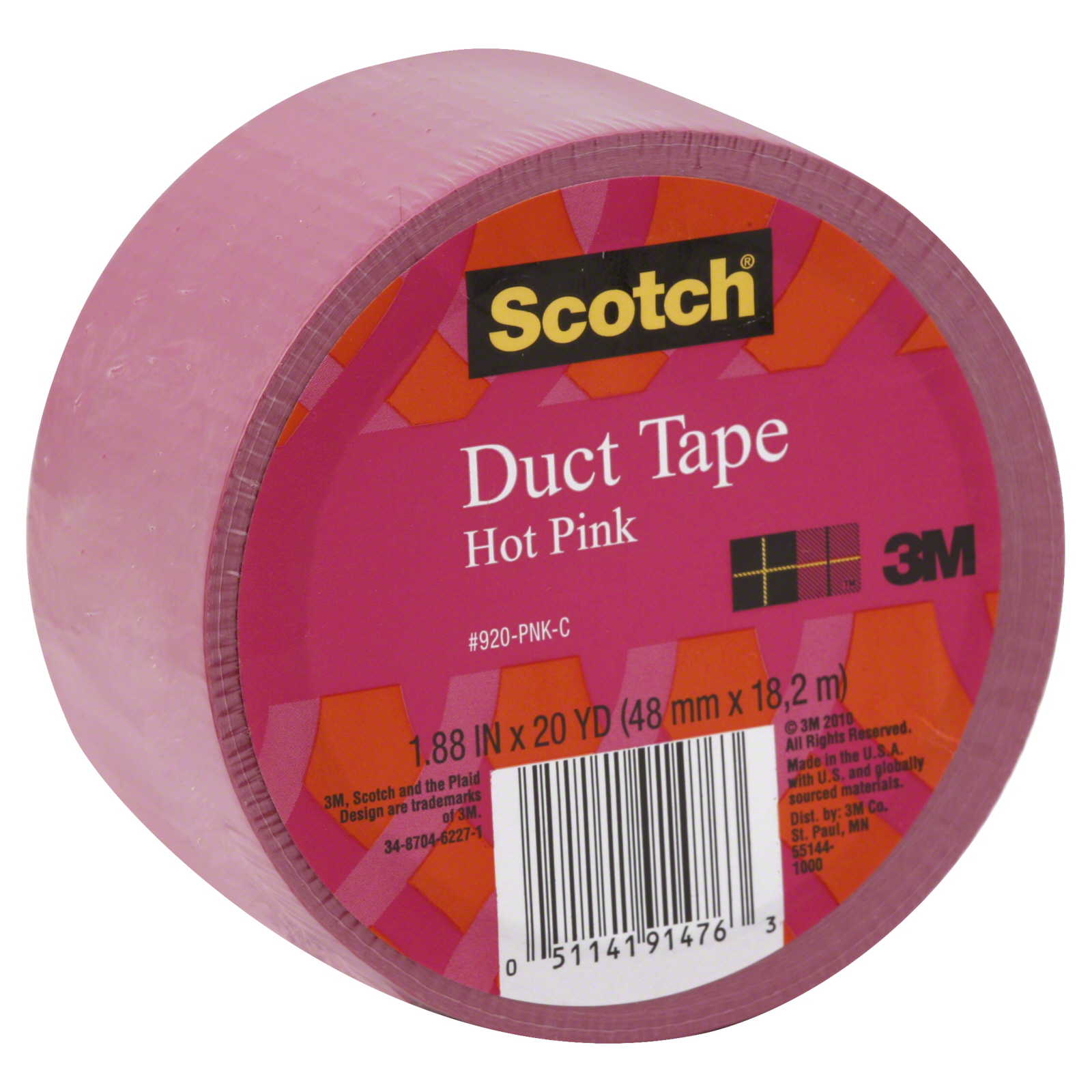 Duck Brand Color Masking Tape 0.94 In. X 60 Ft. Neon Pink