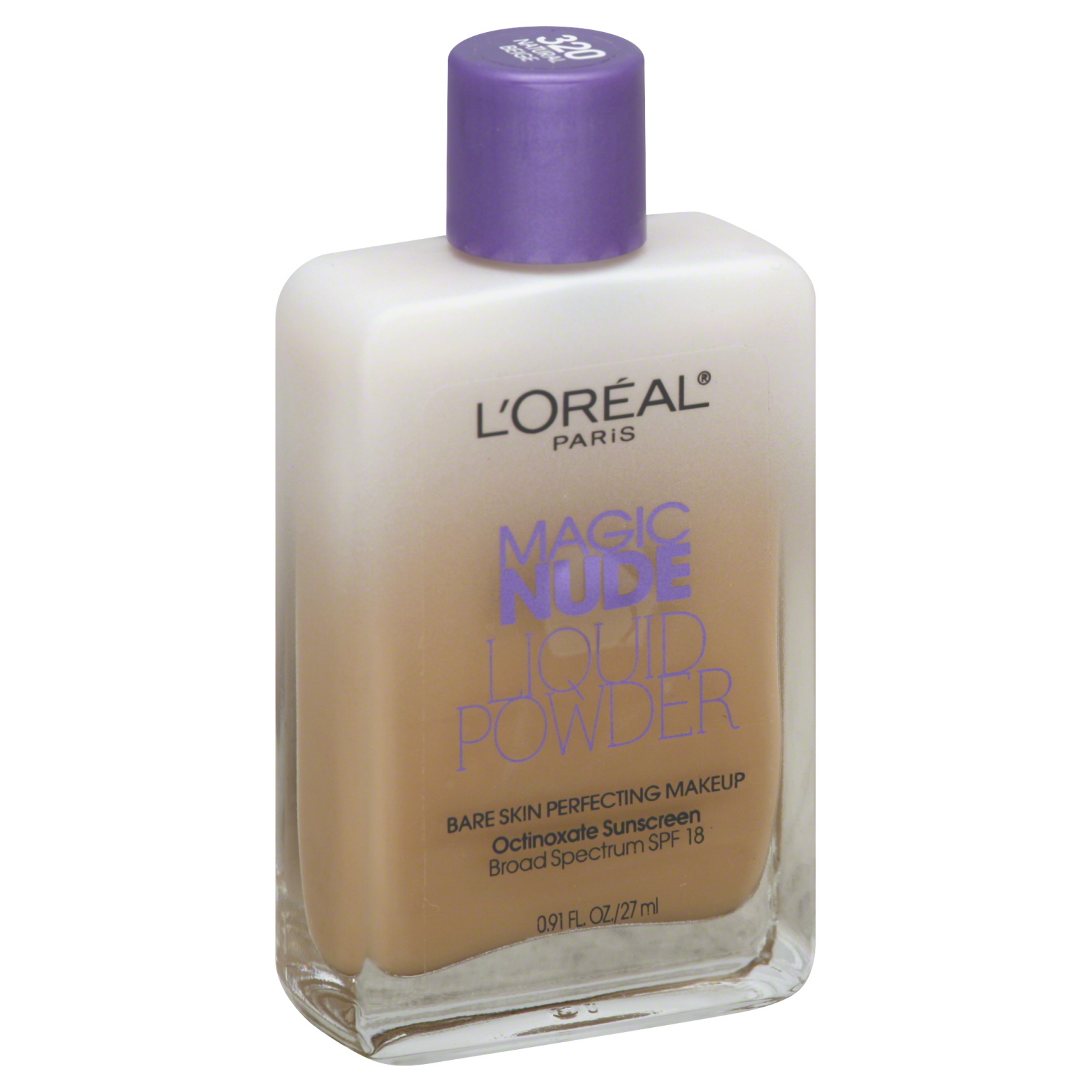 L'Oreal Magic Nude Liquid Powder, Natural  Beige, SPF 18, 0.91 fl oz