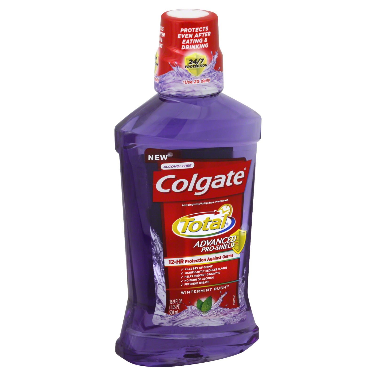 Colgate-Palmolive Total Advanced Pro-Shield Wintermint Rush Mouthwash, 16.9 fl oz